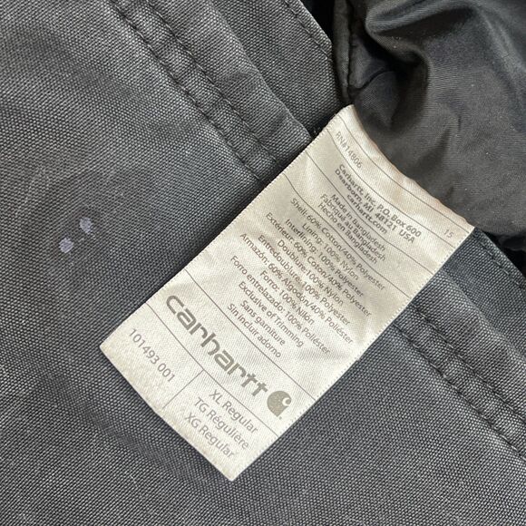 Carhartt J131-BLK Men's Jacket Black Size XL - Picture 10 of 14
